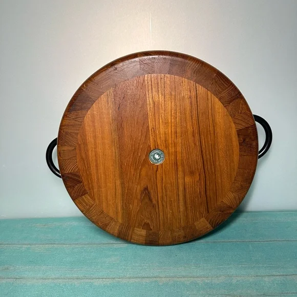 Digsmed Design Denmark Teak Wooden Salad/Serving Bowl with Iron Handles